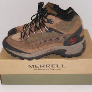 MERRELL GENUINE SUEDE LEATHER MULTI-COLOR LACE UP BOOTS SIZE 9.5 MEDIUM